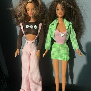 VTG Barbie Teresa Perfect Pink & Butterfly Art Doll Lot W/ Clueless Fashions